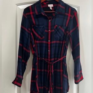 Isabel Maternity Plaid blouse